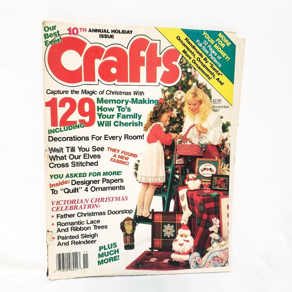 Crafts Magazine Nov 1987 Christmas 129 Projects Ornaments Victorian Decorations